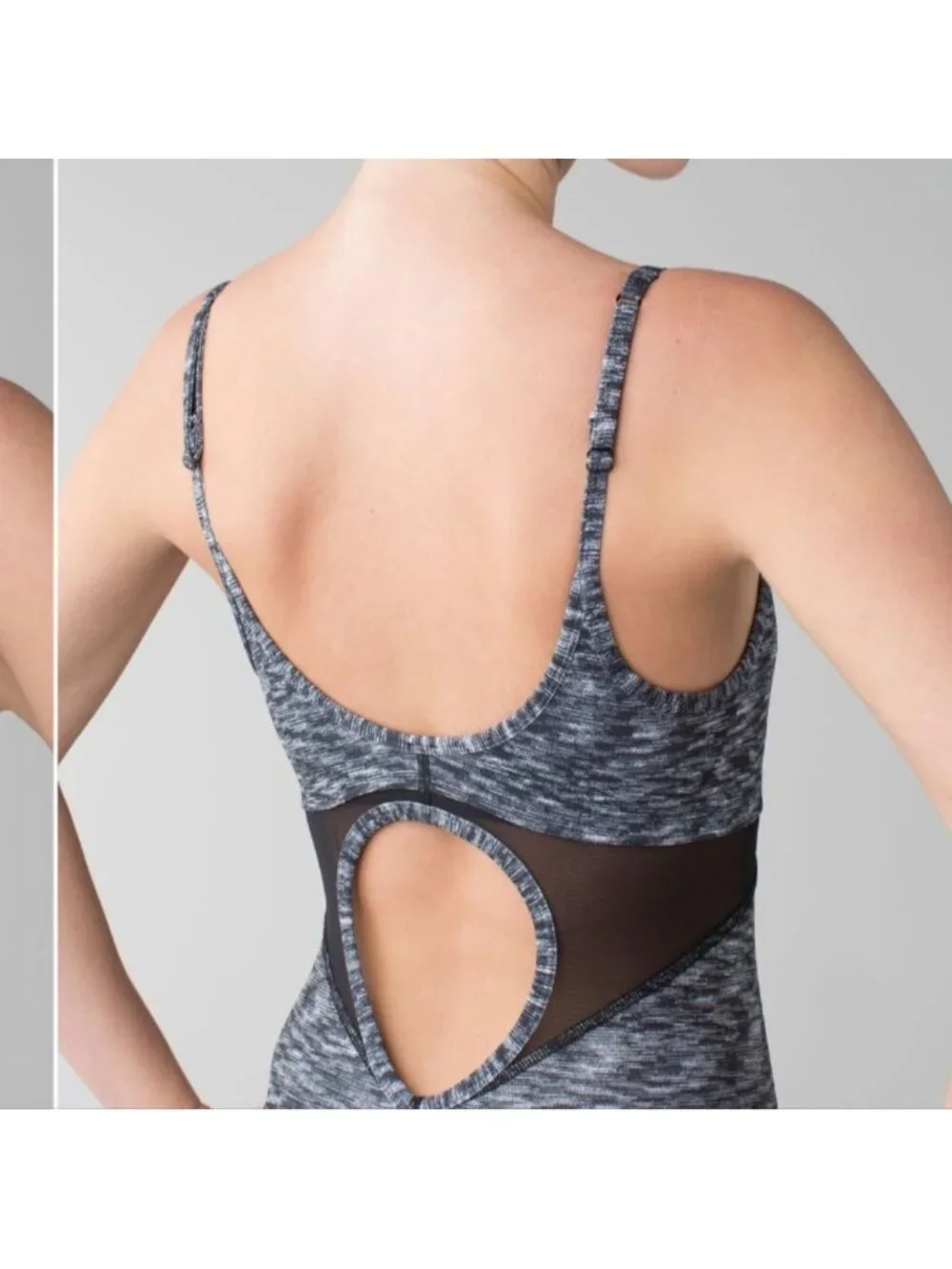 Lululemon Drop It Like It's Hot Leotard Dramatic Static White Black